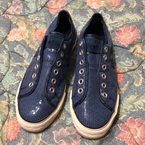 Converse One Star Laceless Blue Sequenced Size 8